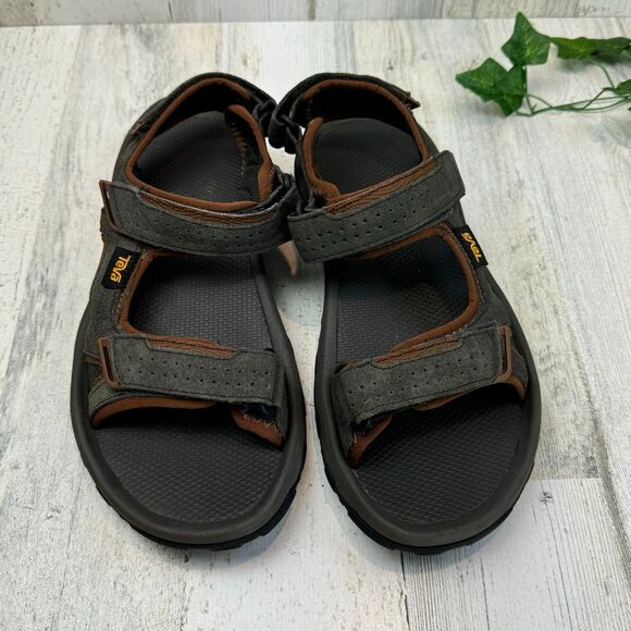 TEVA MEN KATAVI 2 BLACK OLIVE HOOK N LOOP SPORTS SANDALS US 8 main image 4